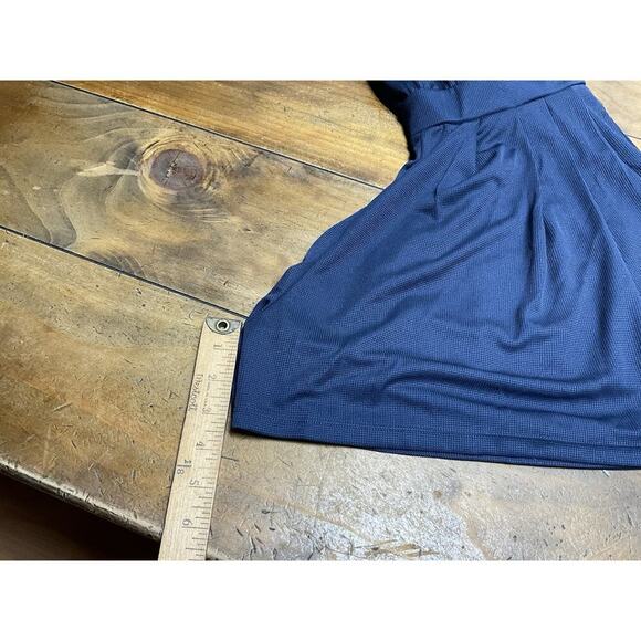 Halara Romper Blue V Neck Short Sleeve Side Pockets Waffle Casual Medium - Picture 11 of 14